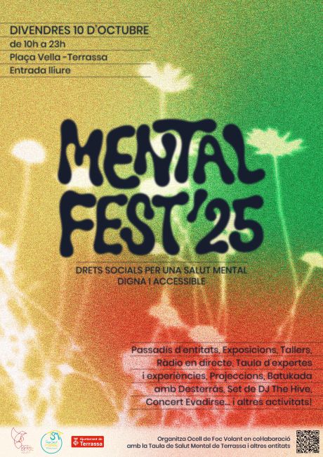 El Mental Fest 2025 es trasllada a la Plaça Vella de Terrassa amb una programació reforçada per combatre l’estigma