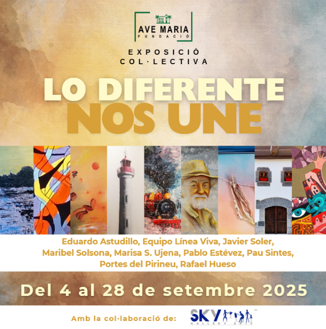 L'exposició "Lo diferente nos une" de la Fundació Ave Maria celebra la diversitat a través de la pintura i l’escultura