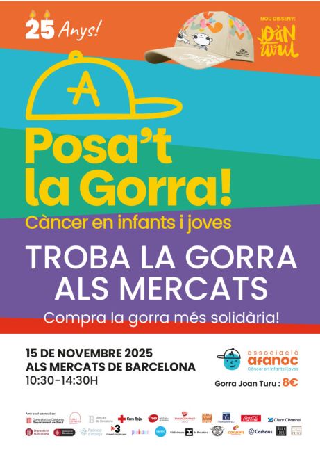22 Mercats de Barcelona s'uneixen a la 25a edició de la campanya solidària 'Posa’t la Gorra!'