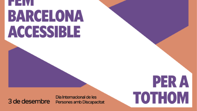 Barcelona commemora el Dia Internacional de les Persones amb Discapacitat amb un ampli programa d'activitats inclusives