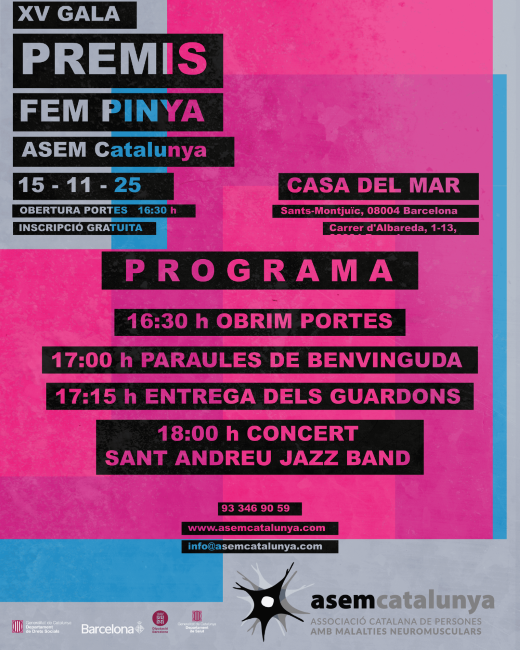 ASEM Catalunya celebra la XV Gala dels Premis FEM PINYA en el marc del Dia Nacional de les Malalties Neuromusculars