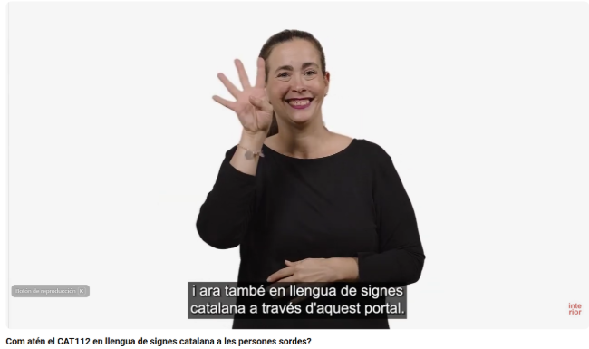 El telèfon d'emergències CAT112 estrena un servei de comunicació permanent per a persones sordes a través de videconferència