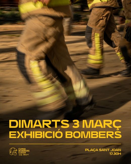 Lleida desvelarà la samarreta oficial de la Cursa de Bombers amb Aremi amb un simulacre d'accident a la plaça de Sant Joan
