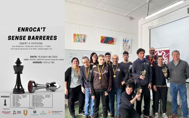 El Club d’Escacs de Mollerussa i l’ACUDAM organitzen la jornada inclusiva l’EnroCA’T “Sense Barreres” al Teatre l’Amistat