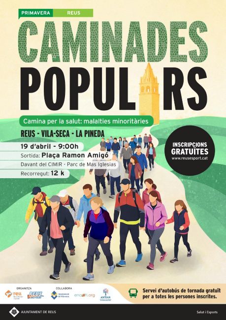 Reus convoca la Caminada Popular de Primavera per donar suport a la investigació de les malalties rares
