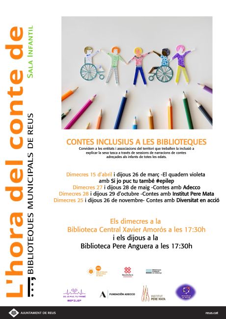 Les biblioteques de Reus refermen el seu compromís amb la inclusió i la diversitat a través del cicle ‘Contes Inclusius’