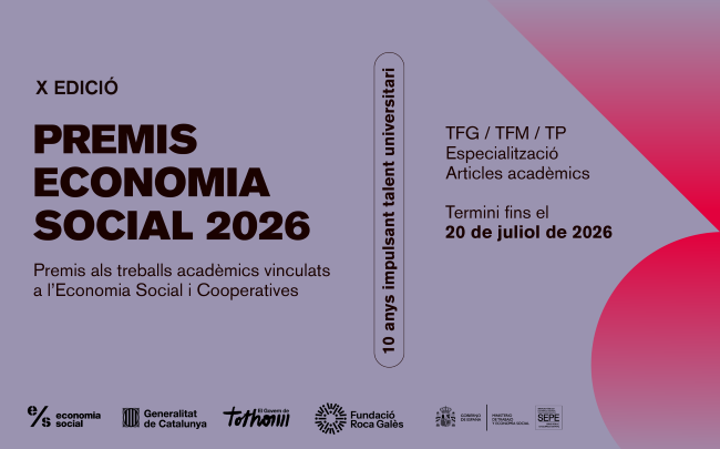 La Fundació Roca Galès obre la desena convocatòria dels Premis d’Economia Social amb 9.000 euros en guardons