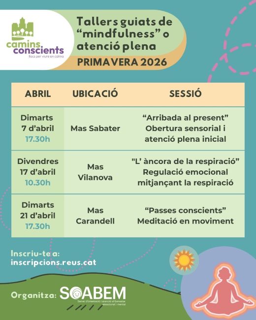 Reus potencia el benestar emocional amb un nou cicle de tallers de 'mindfulness' a la natura