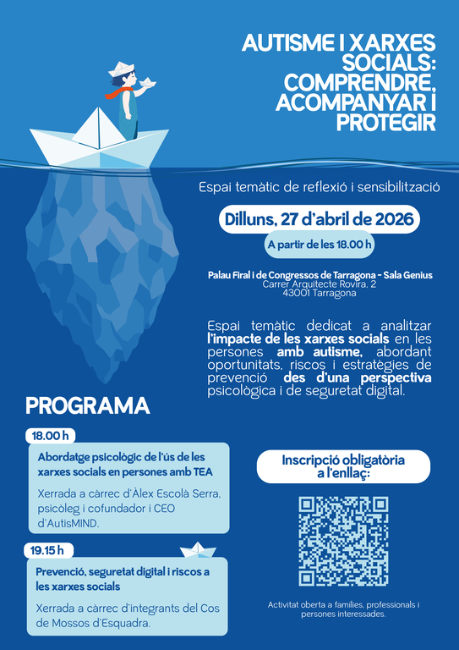 L’Ajuntament de Tarragona organitza una jornada per analitzar l'impacte de les xarxes socials en les persones amb autisme