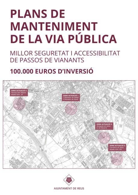 L’Ajuntament de Reus adjudica la millora de l’accessibilitat en diversos passos de vianants per prop de 87.000 euros