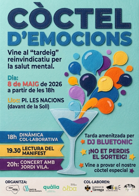 Tàrrega celebra el tardeig reivindicatiu Còctel d’Emocions per visibilitzar la salut mental