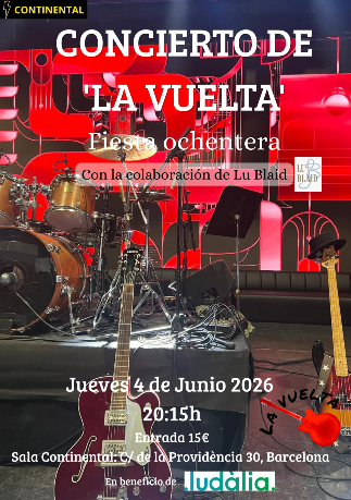 La Sala Continental de Barcelona acollirà un concert solidari dels anys 80 a favor del dret a l'oci inclusiu