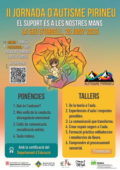 La Seu d'Urgell acollirà la segona edició de les Jornades Autisme Pirineu per potenciar l'educació inclusiva