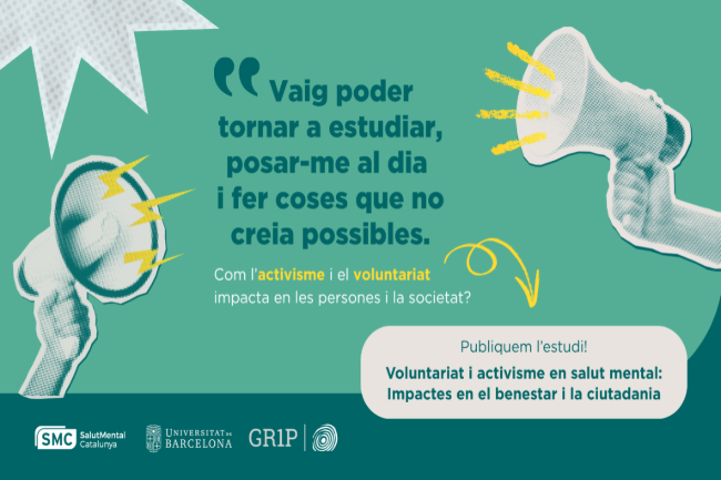 Salut Mental Catalunya i la Universitat de Barcelona publiquen un estudi sobre l'impacte de l'activisme i el voluntariat en el benestar emocional