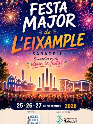 La Fundació Atendis protagonitzarà el pregó de la Festa Major de l'Eixample de Sabadell
