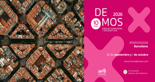 Barcelona acollirà el Fòrum DEMOS 2026, la trobada més gran de fundacions a nivell nacional