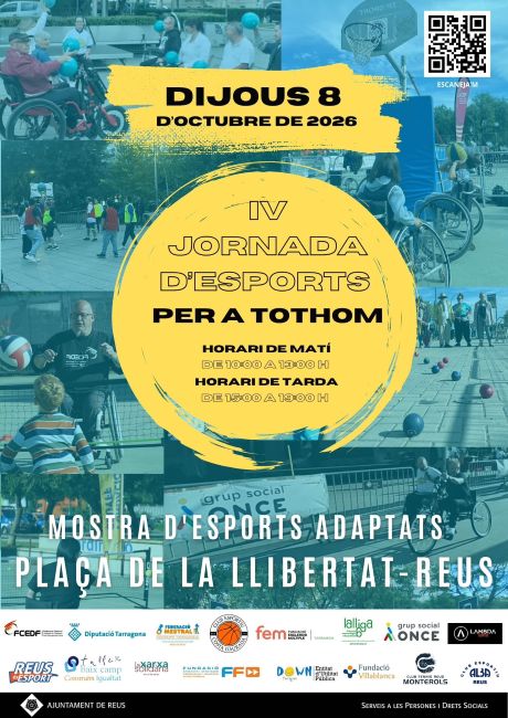 Reus acollirà la IV Jornada Inclusiva d'Esports per a Tothom i la torxa dels Special Olympics