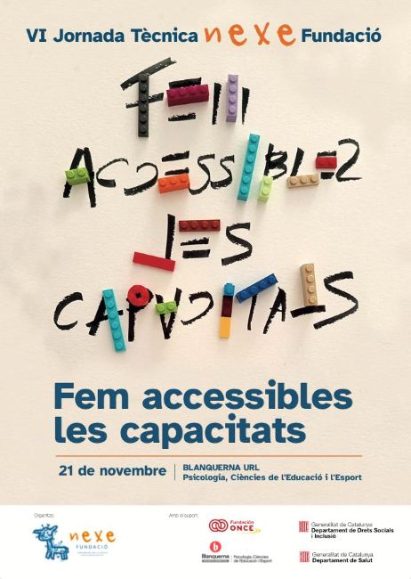 Nexe Fundació convoca la VI Jornada Tècnica sobre pluridiscapacitat i accessibilitat per al 21 de novembre