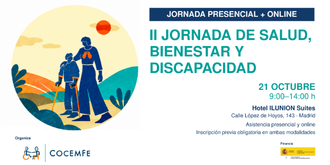 COCEMFE debatrà sobre l’accés a la salut de les persones amb discapacitat a la II Jornada de 'Salud, Bienestar y Discapacidad’