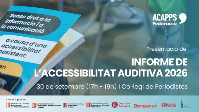 ACAPPS denuncia més d'un centenar de casos de vulneració del dret a la informació de persones sordes en l'últim any