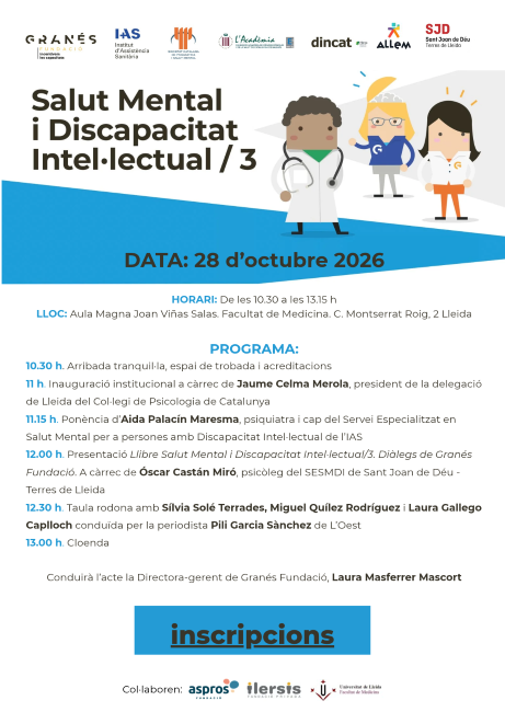 Lleida acull demà una jornada sobre salut mental i discapacitat intel·lectual centrada en la coproducció